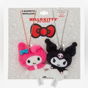My Melody & Kuromi Plush Best Friend Magnetic Necklace Set